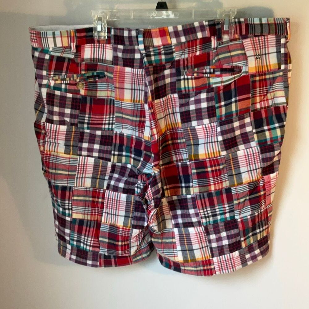 Men’s Preppy Castaway Nantucket Island Madras Plaid Shorts, 42